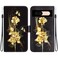 Case cover For Google Pixel 8a Crystal Texture Colored Drawing Leather Phone Case(Gold Butterfly Rose)