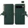 Case cover For Google Pixel 10 Pro / 9 Pro Genuine Leather Litchi Texture RFID Leather Phone Case(Green)