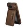 Case cover For Google Pixel 8a Zipper Wallet Split MagSafe Leather Back Phone Case(Brown)