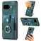 Case cover For Google Pixel 9a Retro Skin-feel Ring Card Wallet Phone Case(Green)