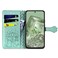Case cover For Google Pixel 8a Cat and Dog Embossed Leather Phone Case(Green)
