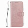 Case cover For Google Pixel 9a Totem Flower Embossed Leather Phone Case with Lanyard(Rose Gold)