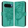 Case cover For Google Pixel 10 Pro XL Embossed Butterfly Leather Phone Case(Green)