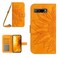 Case cover For Asus ROG Phone 3 ZS661KS Skin Feel Sun Flower Pattern Flip Leather Phone Case with Lanyard(Yellow)
