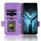 Case cover For Asus ROG Phone 3 Strix / 3 ZS661KL Symmetrical Triangle Leather Phone Case(Purple)
