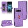 Case cover For Asus ROG Phone 3 Strix / 3 ZS661KL Symmetrical Triangle Leather Phone Case(Purple)
