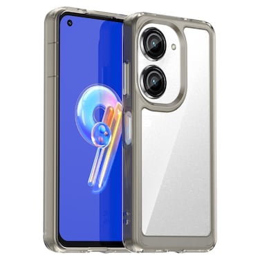 Case cover For Asus ZenFone 9 Colorful Series Acrylic + TPU Phone Case(Transparent Grey)