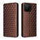 Case cover For Asus ROG Phone 9 / ROG Phone 9 Pro Cubic Grid Texture Flip Leather Phone Case(Brown)