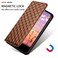 Case cover For Asus ROG Phone 9 / ROG Phone 9 Pro Cubic Grid Texture Flip Leather Phone Case(Brown)