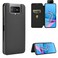 Case cover For Asus Zenfone 7 ZS670KS / Zenfone 7 Pro ZS671KS Carbon Fiber Texture Horizontal Flip TPU + PC + PU Leather Case with Card Slot &amp; Lanyard(Black)