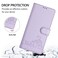 Case cover For Asus ROG Phone 8 Cat Rat Embossed Pattern RFID Leather Phone Case with Lanyard(Purple)
