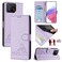 Case cover For Asus ROG Phone 8 Cat Rat Embossed Pattern RFID Leather Phone Case with Lanyard(Purple)