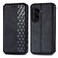 Case cover For  ASUS Zenfone 10 Cubic Grid Pressed Magnetic Leather Phone Case(Black)