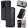 Case cover For  ASUS Zenfone 10 Cubic Grid Pressed Magnetic Leather Phone Case(Black)