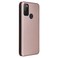 Case cover For alcatel 1S (2021) Carbon Fiber Texture Horizontal Flip TPU + PC + PU Leather Case with Card Slot(Pink)