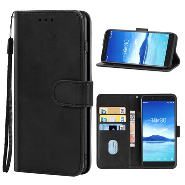 Case cover Leather Phone Case For Alcatel 7(Black)