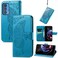 Case cover Butterfly Love Flowers Embossed Horizontal Flip Leather Case with Holder &amp; Card Slots &amp; Wallet &amp; Lanyard For Motorola Edge 20 Pro(Blue)