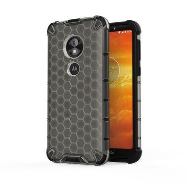 Case cover For Motorola Moto E5 Play Go Shockproof Honeycomb PC + TPU Case(Grey)
