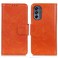 Case cover For Motorola Moto G62 5G Nappa Texture Leather Phone Case(Orange)
