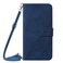 Case cover For Motorola Edge 20 Crossbody 3D Embossed Flip Leather Phone Case(Blue)
