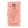Case cover For Motorola Moto G9 Plus Butterfly Rose Embossed Leather Phone Case(Pink)