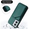 Case cover For Motorola Edge 50 Fusion Skin Feel Four Card Slots Phone Case with Wrist Strap(Green)