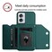 Case cover For Motorola Edge 50 Fusion Skin Feel Four Card Slots Phone Case with Wrist Strap(Green)