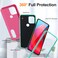 Case cover For Motorola Moto G Stylus 5G Rugged PC + Silicone Phone Case with Holder(Rose Red+Light Green)
