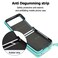Case cover For Motorola Razr 40 Long and Short Lanyard Zipper Card Slot Foldable Phone Case(Mint Green)