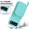 Case cover For Motorola Razr 40 Long and Short Lanyard Zipper Card Slot Foldable Phone Case(Mint Green)