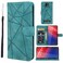Case cover For Motorola Moto Z4 Skin Feel Geometric Lines Leather Phone Case(Green)