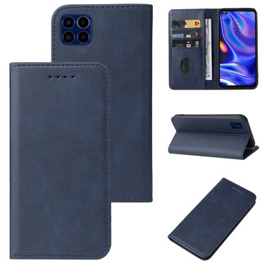 Case cover For Motorola Moto One 5G UW Magnetic Closure Leather Phone Case(Blue)