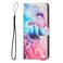 Case cover For Motorola Moto G04 / G24 / G04S Painted Marble Pattern Leather Phone Case(Pink Purple)
