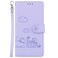 Case cover For Motorola Moto G 5G 2025 Cute Cats RFID Leather Phone Case(Purple)