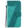 Case cover For Motorola Moto G04s / Moto E14 Seven-shaped Embossed Leather Phone Case(Green)