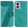 Case cover For Motorola Moto G04s / Moto E14 Seven-shaped Embossed Leather Phone Case(Green)