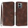 Case cover For Motorola Moto G Play 2025 / G Power 2025 Line Pattern Skin Feel Leather Phone Case(Coffee)