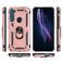 Case cover For Motorola Moto One Fusion Plus Shockproof TPU + PC Protective Case with 360 Degree Rotating Holder(Rose Gold)