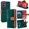 Case cover For Motorola Moto G55 5G Color Stitching Skin Feel Leather RFID Blocking Phone Case(Green)