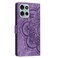 Case cover For Motorola Moto G75 5G Mandala Embossed Retro Frosted Leather Phone Case(Purple)