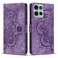 Case cover For Motorola Moto G75 5G Mandala Embossed Retro Frosted Leather Phone Case(Purple)