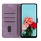 Case cover For Motorola Moto G84 Skin Feel Stripe Pattern Leather Phone Case with Lanyard(Purple)