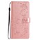 Case cover For Motorola Moto G75 5G Butterflies and Flowers Leather Phone Case(Rose Gold)