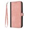 Case cover For Motorola Moto G 2025 Side Buckle Double Fold Hand Strap Leather Phone Case(Pink)