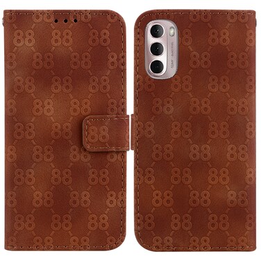 Case cover For Motorola Moto G Stylus 4G 2022 Double 8-shaped Embossed Leather Phone Case(Brown)
