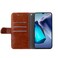 Case cover For Motorola Edge 30 Neo Geometric Stitching Leather Phone Case(Dark Brown)