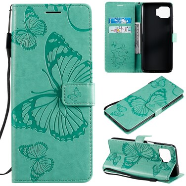Case cover For Motorola Moto G 5G Plus 3D Butterflies Embossing Pattern Horizontal Flip Leather Case with Holder &amp; Card Slot &amp; Wallet(Green)