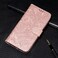 Case cover For Motorola Moto G4 Lace Flower Embossing Flip Leather Phone Case(Rose Gold)