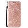 Case cover For Motorola Moto G4 Lace Flower Embossing Flip Leather Phone Case(Rose Gold)