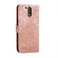 Case cover For Motorola Moto G4 Lace Flower Embossing Flip Leather Phone Case(Rose Gold)